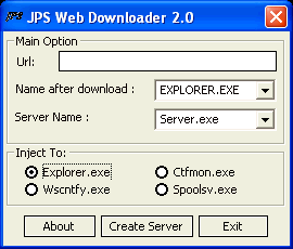 JPS Web Downloader 2.0 (Constructor.Win32.Downldr.u)